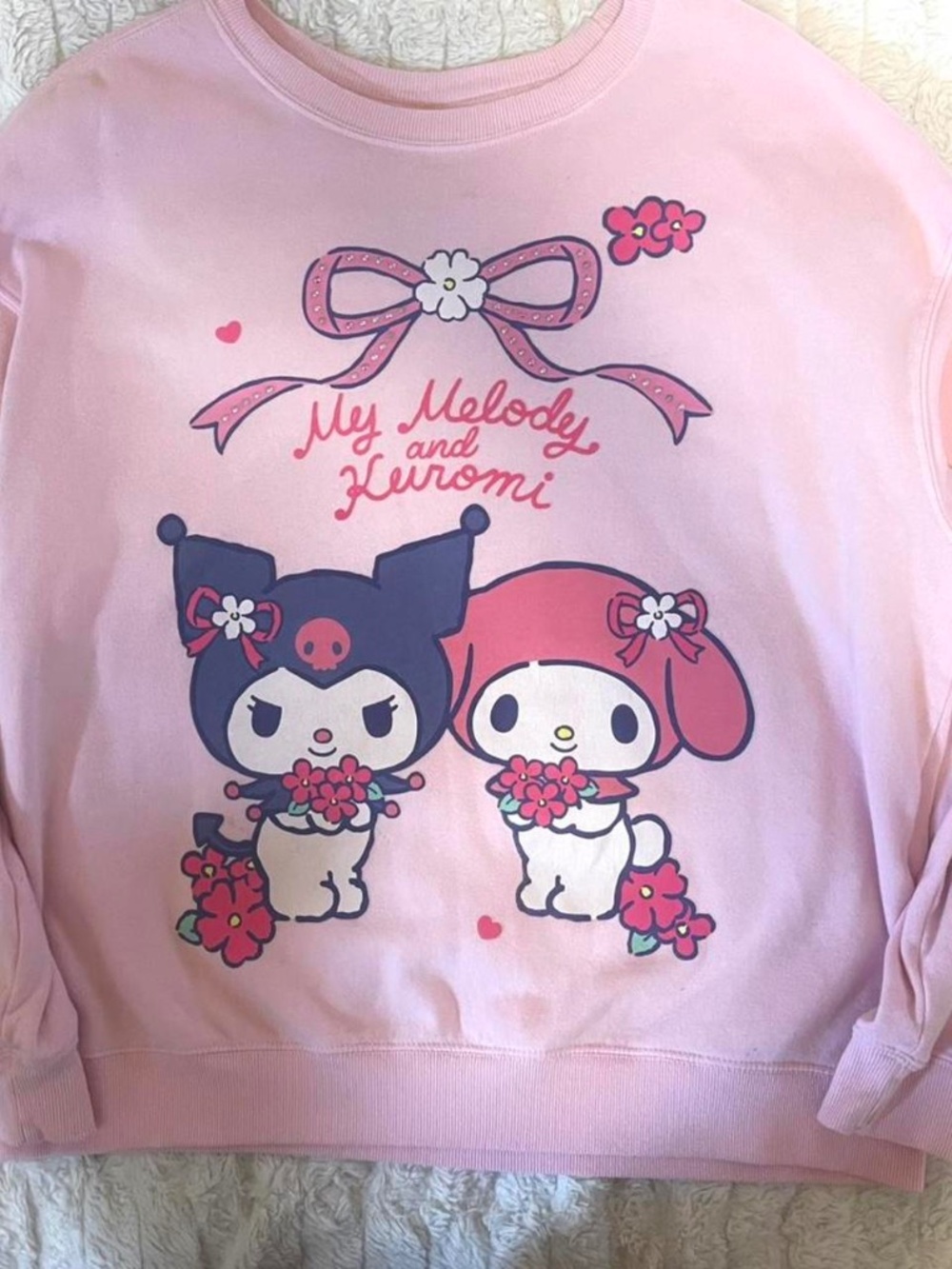 NWOT My Melody & Kuromi Pink Sweatshirt Size XXL Sanrio Graphic Pullover
